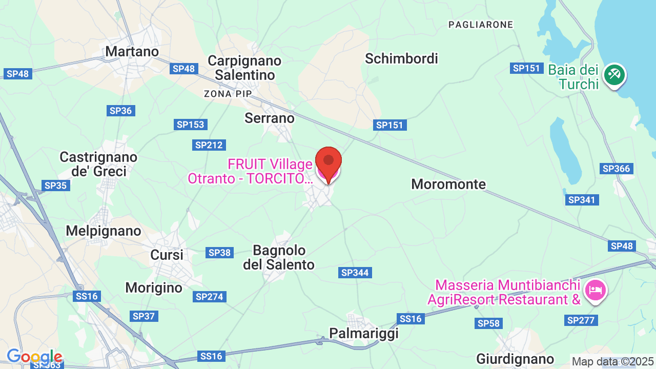 Mappa di Fruit Village Otranto Torcito Resort Sport Village