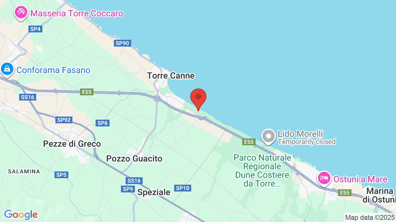 Mappa di Villaggio Oasi Le Dune