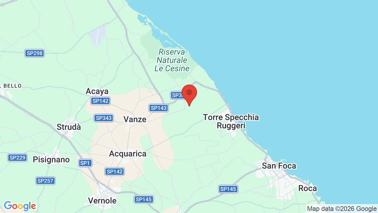 Mappa di Relais Masseria Le Cesine