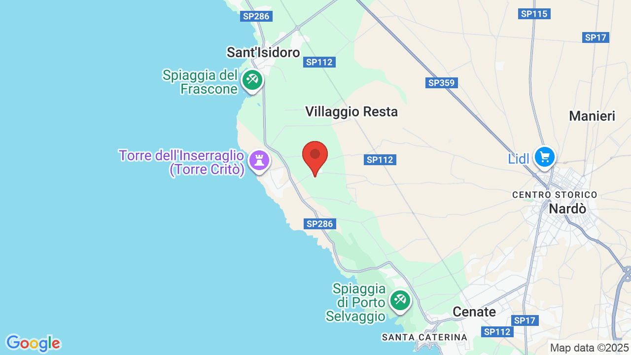 Mappa di Portoselvaggio Resort