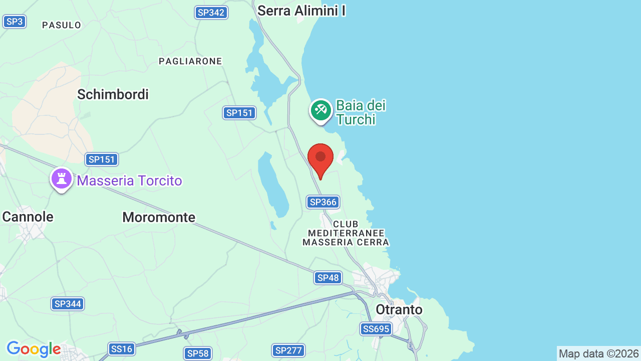 Mappa di Baia dei Turchi