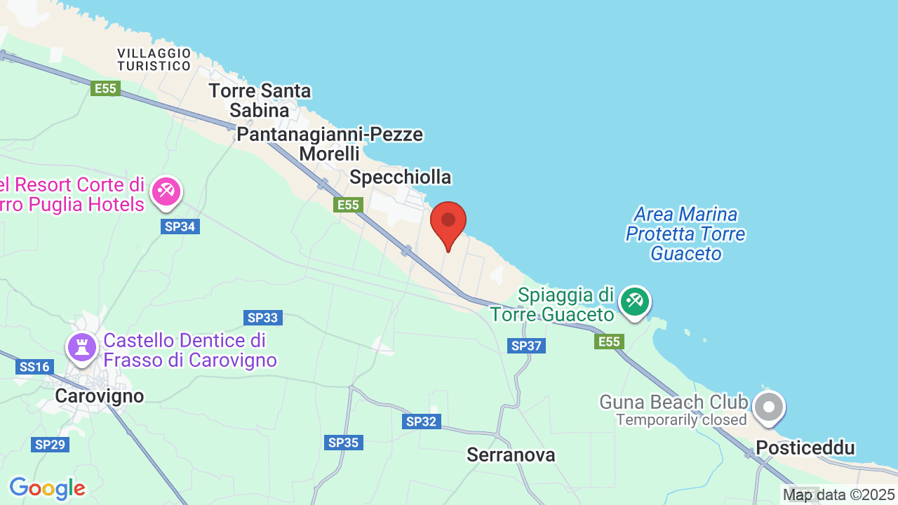 Mappa di Torre Guaceto Greenblu Resort